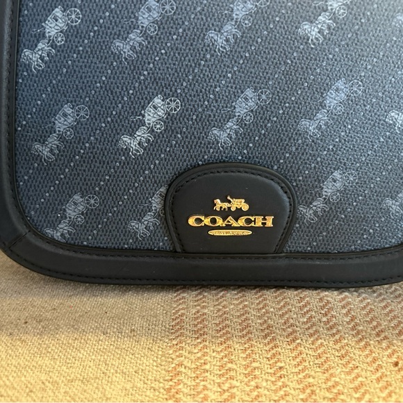 Coach Georgie Saddle Bag and Wallet - with horse and carriage dot print in navy - Picture 12 of 12